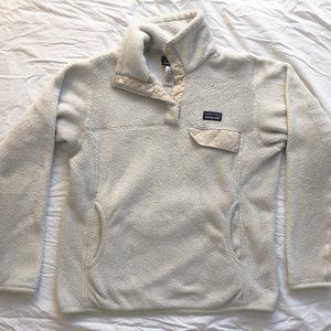 Patagonia Re-Tool Snap Fleece Pullover White